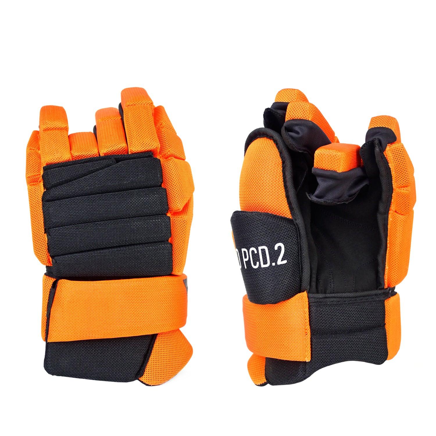 Y1 Pro Penalty Corner Gloves Black/Orange Pair 25/26 | ONE Sports Warehouse